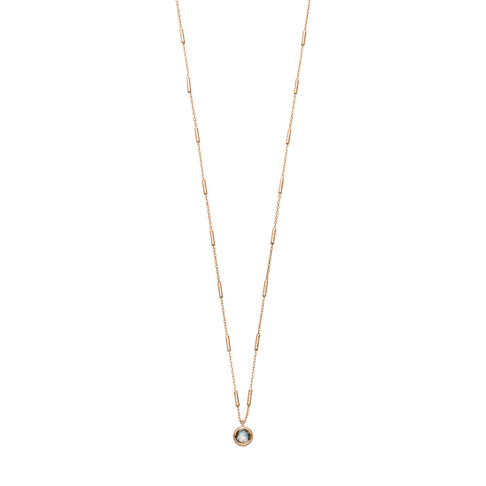 Halskette Solitr, Labradorit, 18 K Rosegold vergoldet Bild 2