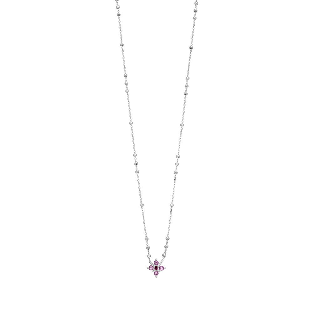 Halskette BLOOM, Amethyst/Rhodolith, 925 Sterlingsilber Bild 3