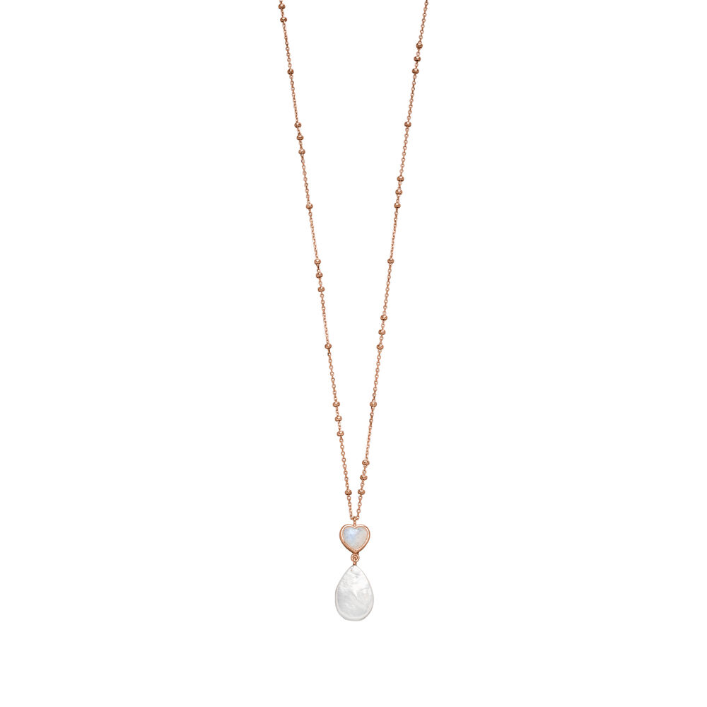 Halskette VALENTINE PEARLS, Mondstein, 18 Karat Rosegold vergoldet Bild 4
