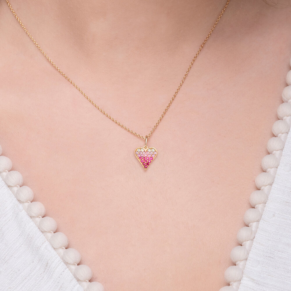 Halskette Pink Valentine, 18 K Gelbgold vergoldet Bild 4