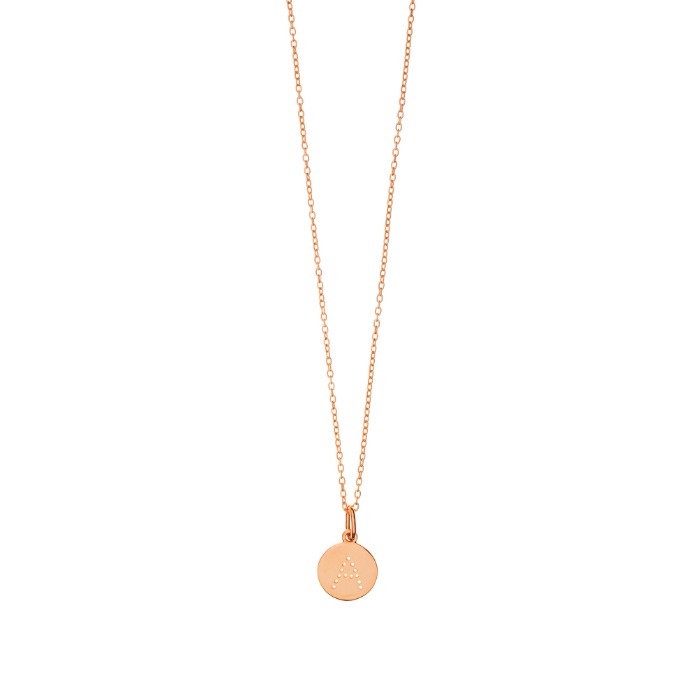 Buchstaben-Charm, 18 K Rosegold vergoldet, A Bild 4