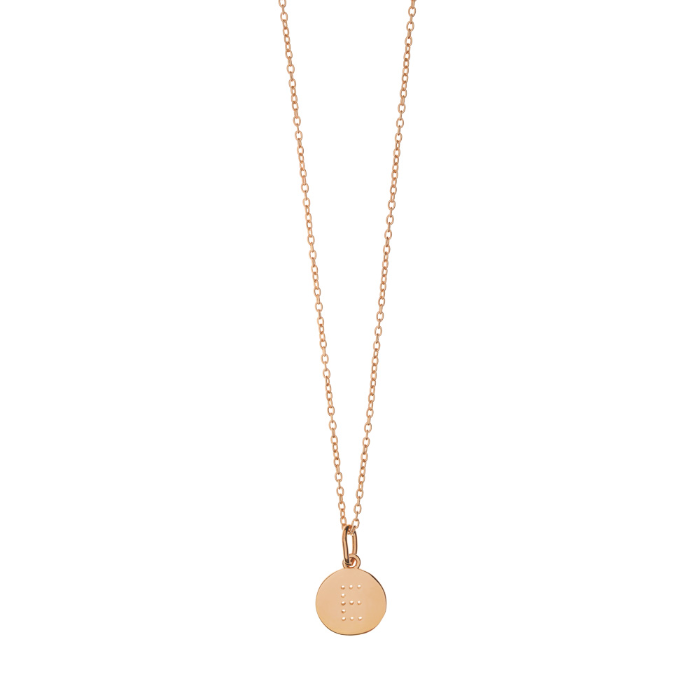Buchstaben-Charm, 18 K Rosegold vergoldet, E Bild 4