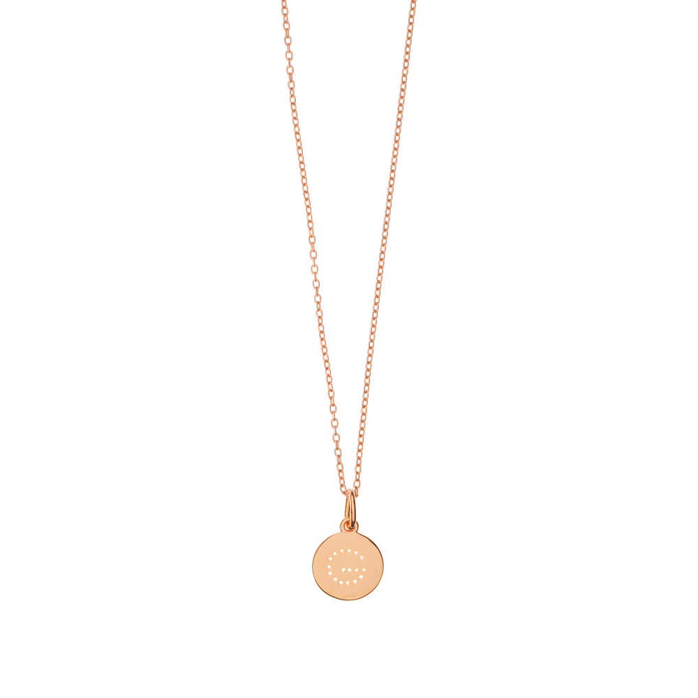 Buchstaben-Charm, 18 K Rosegold vergoldet, G Bild 4