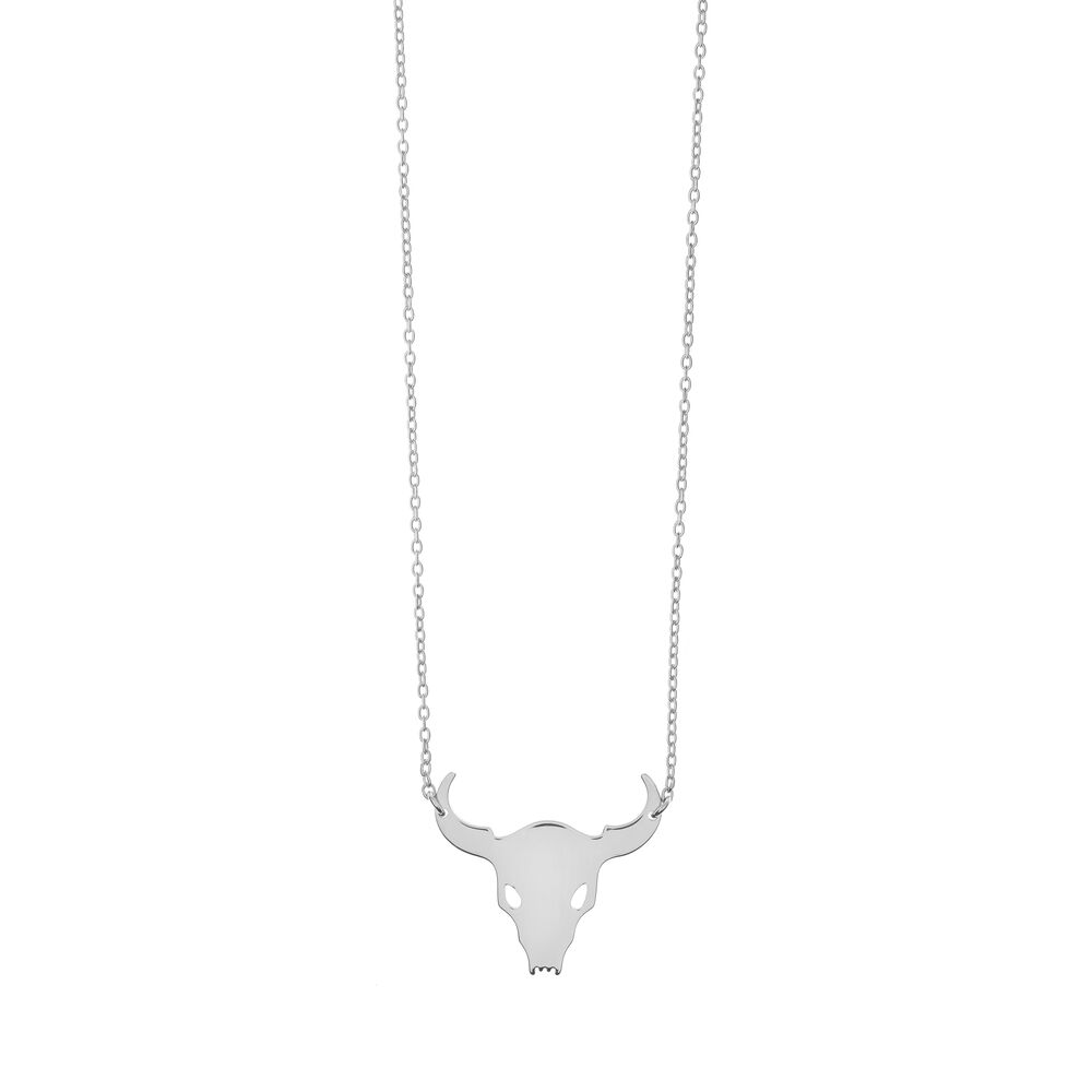 Halskette BULL SKULL, 925 Sterlingsilber Bild 2