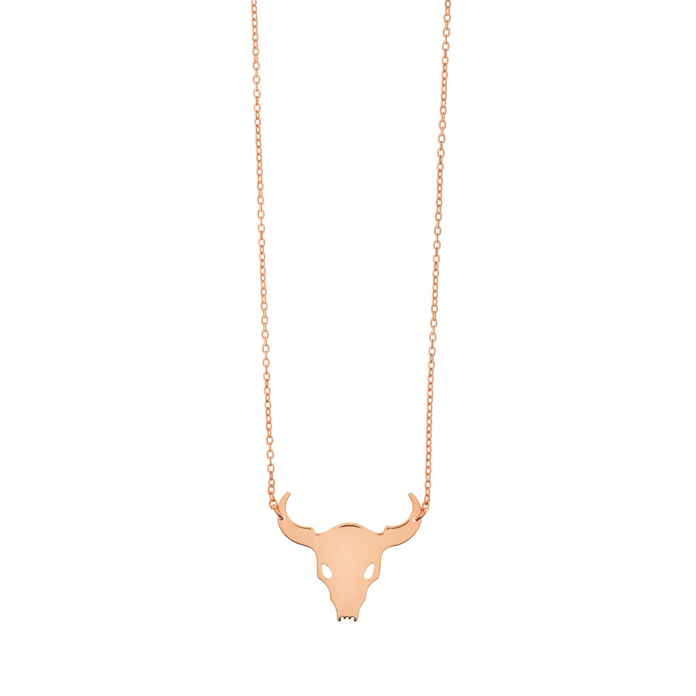 Halskette BULL SKULL, 18 Karat Rosegold vergoldet Bild 2