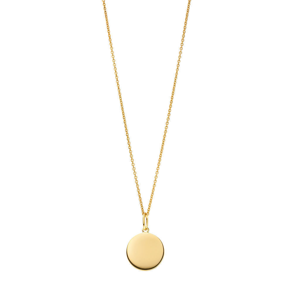 Halskette Plttchen 14mm, 50cm lang, 18 Karat Gelbgold vergoldet Bild 2