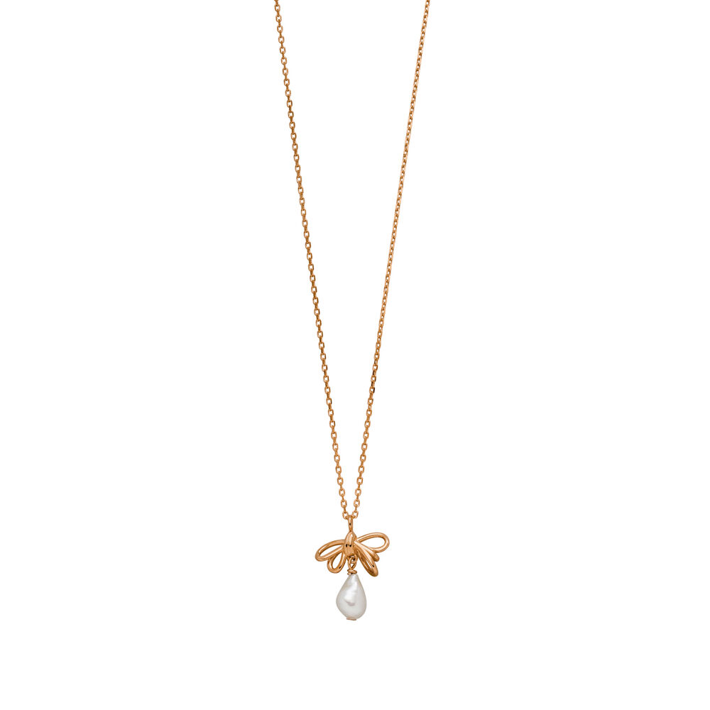 Halskette PEARL BOW, 18 K Rosegold vergoldet Bild 3