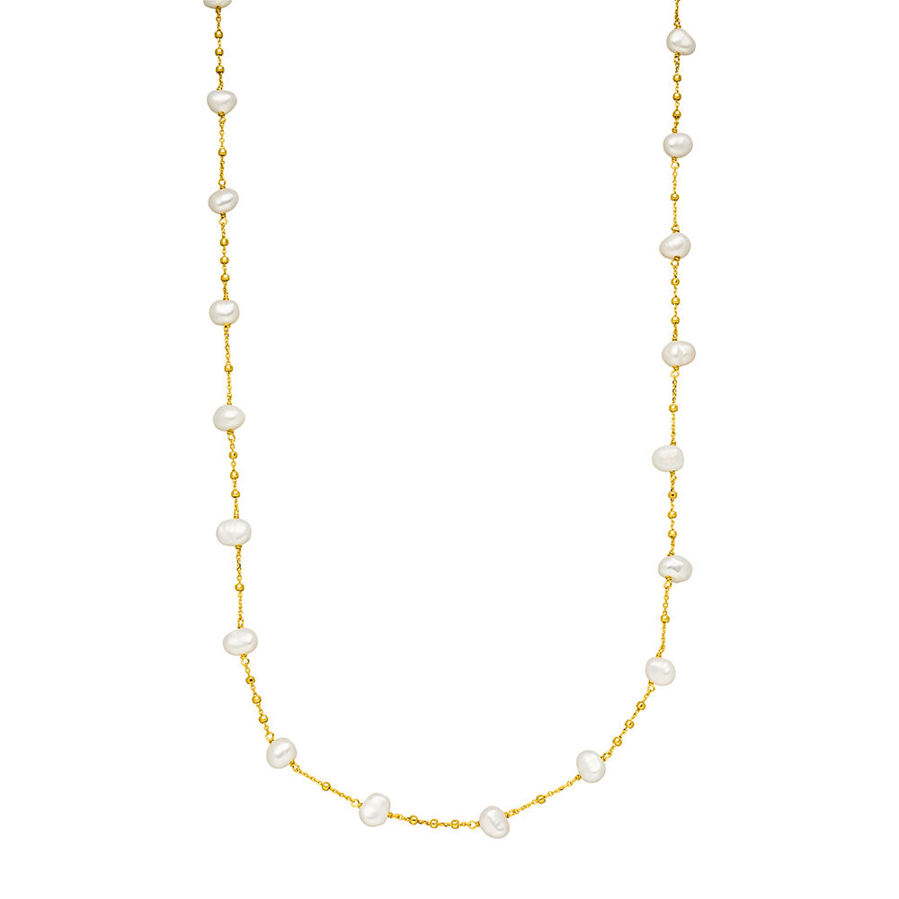 Halskette Perle, 18 Karat Gelbgold Bild 5