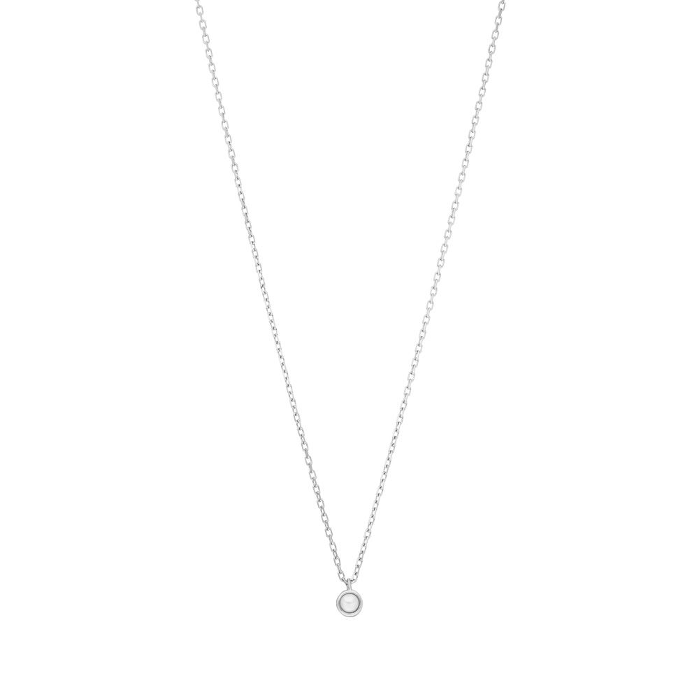 Halskette Pure mit Perle, 925 Sterlingsilber, rhodiniert Bild 2