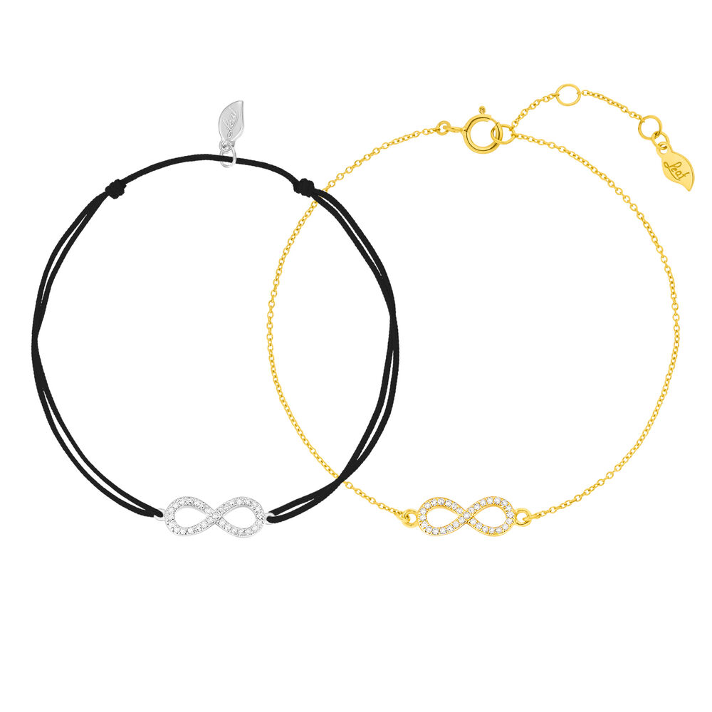 Partner Armb�nder, INFINITY, Diamanten, 18 Karat Wei�gold & Gelbgold Bild 3