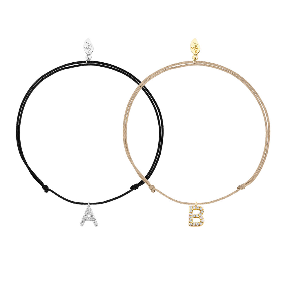 Partner Armb�nder, LETTER CHARM, 14 Karat Wei�gold & Gelbgold Bild 3