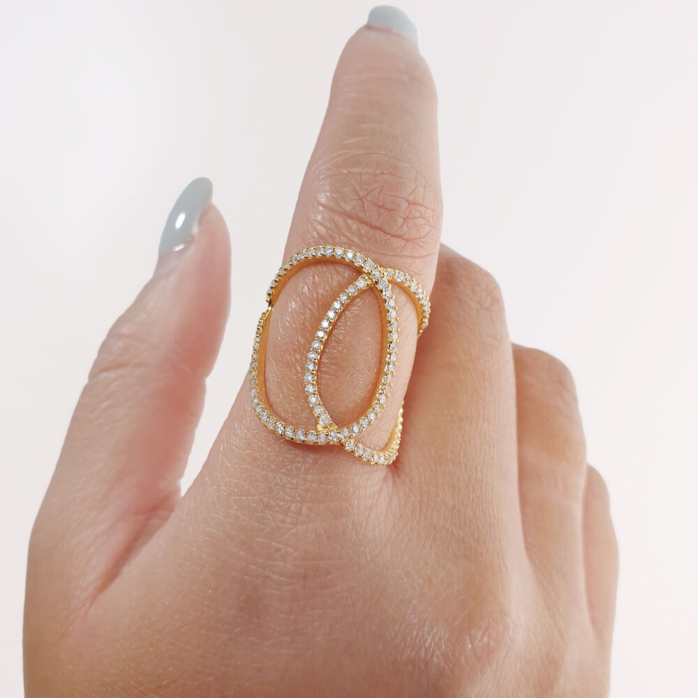 Silber Double C Ring, Rosegold Bild 5