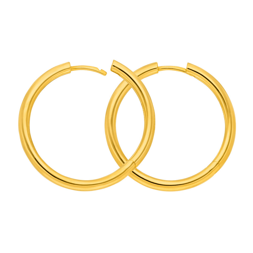 Klappcreolen Basic BOLD, 30 mm, 18 K Gelbgold vergoldet Bild 5