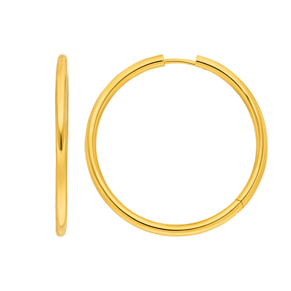 Klappcreolen Basic BOLD, 40 mm, 18 K Gelbgold vergoldet Bild 3