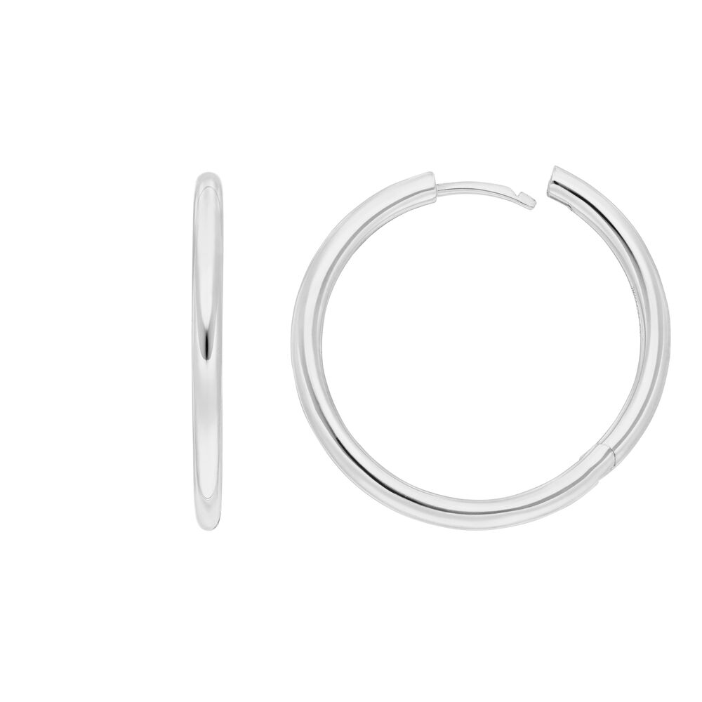 Klappcreolen Basic BOLD, 30 mm, 925 Sterlingsilber Bild 4