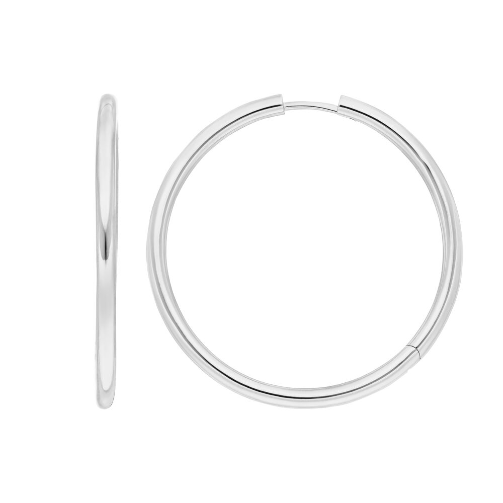 Klappcreolen Basic BOLD, 40 mm, 925 Sterlingsilber Bild 3