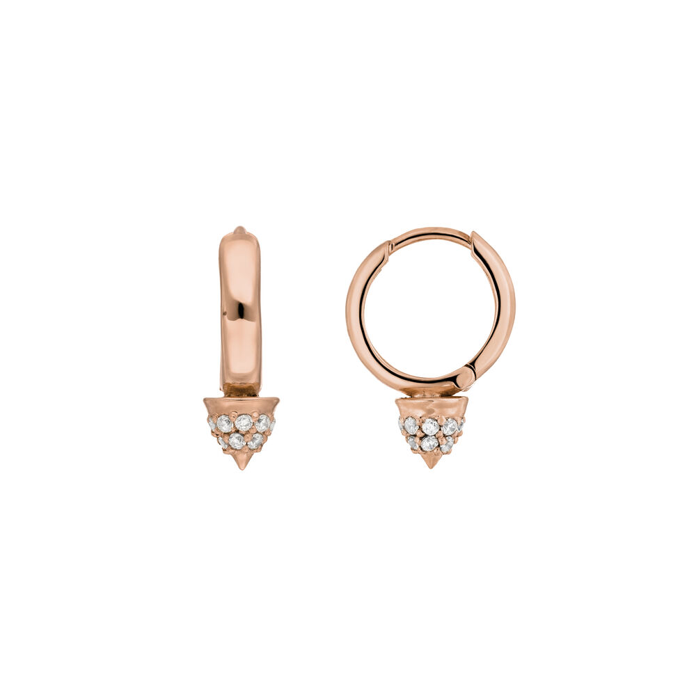 Mini Creole Single Stud, 18 K Rosegold vergoldet Bild 2