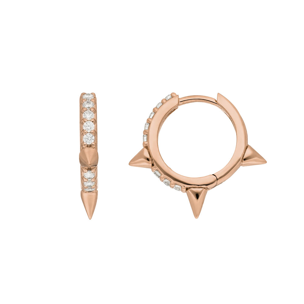 Creole Triple Stud, 18 K Rosegold vergoldet Bild 2