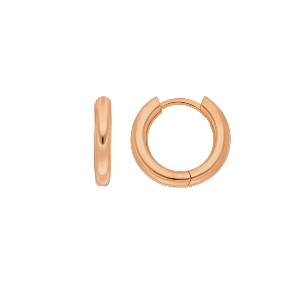 Klappcreolen Basic BOLD, 15 mm, 18 K Rosegold vergoldet Bild 3