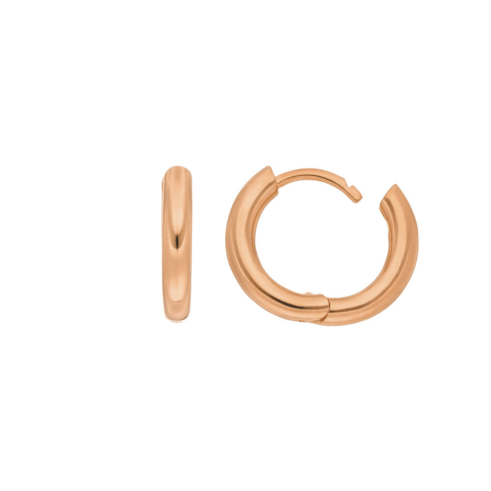 Klappcreolen Basic BOLD, 15 mm, 18 K Rosegold vergoldet Bild 4