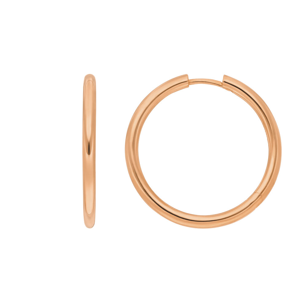 Klappcreolen Basic BOLD, 30 mm, 18 K Rosegold vergoldet Bild 3