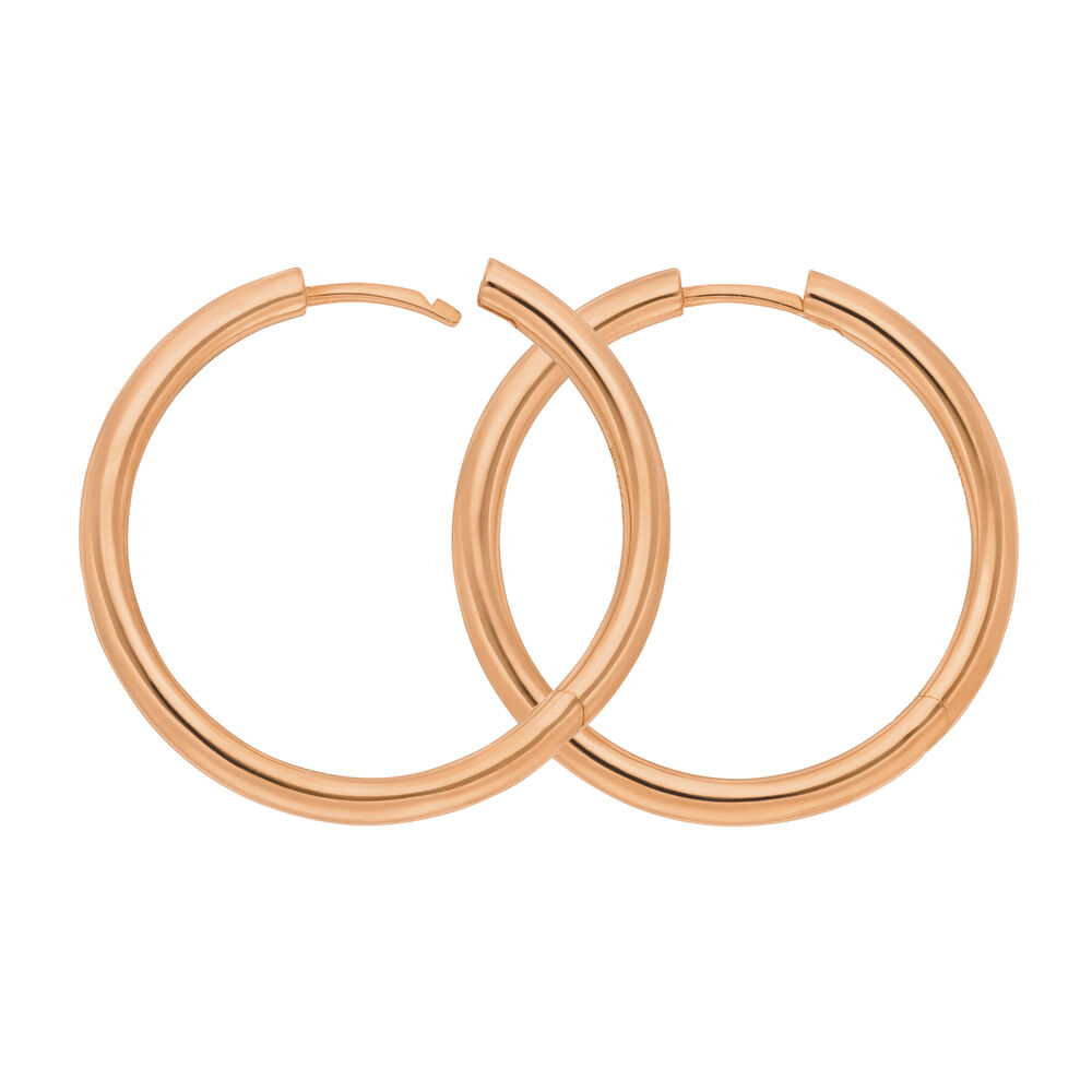 Klappcreolen Basic BOLD, 30 mm, 18 K Rosegold vergoldet Bild 5