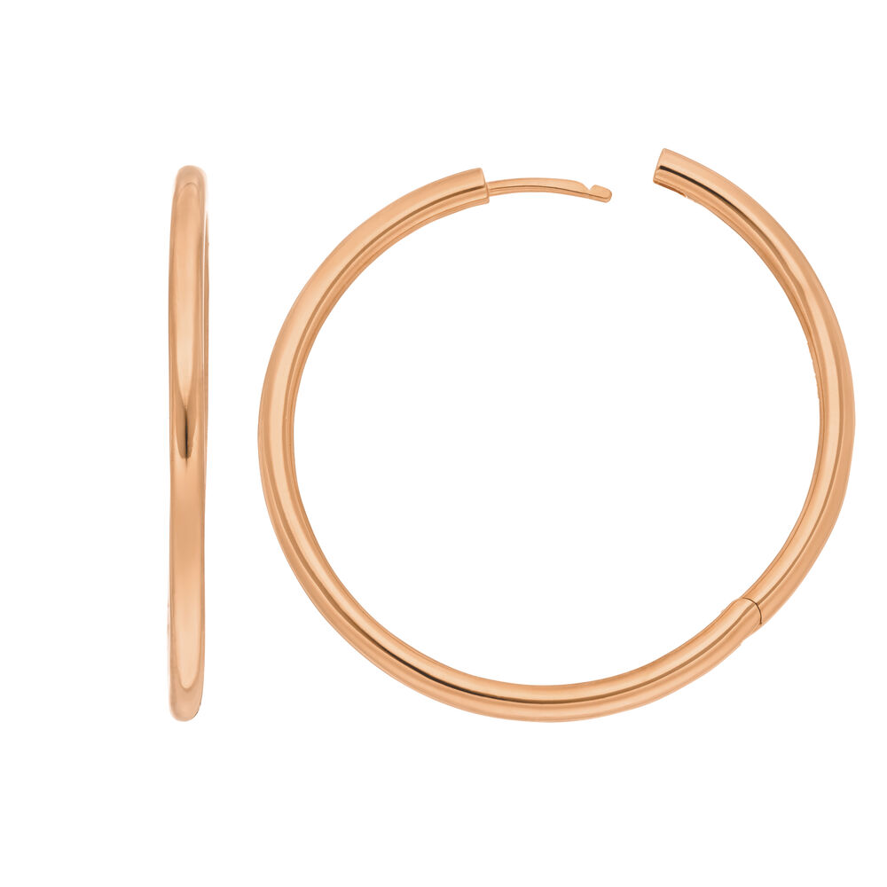 Klappcreolen Basic BOLD, 40 mm, 18 K Rosegold vergoldet Bild 4