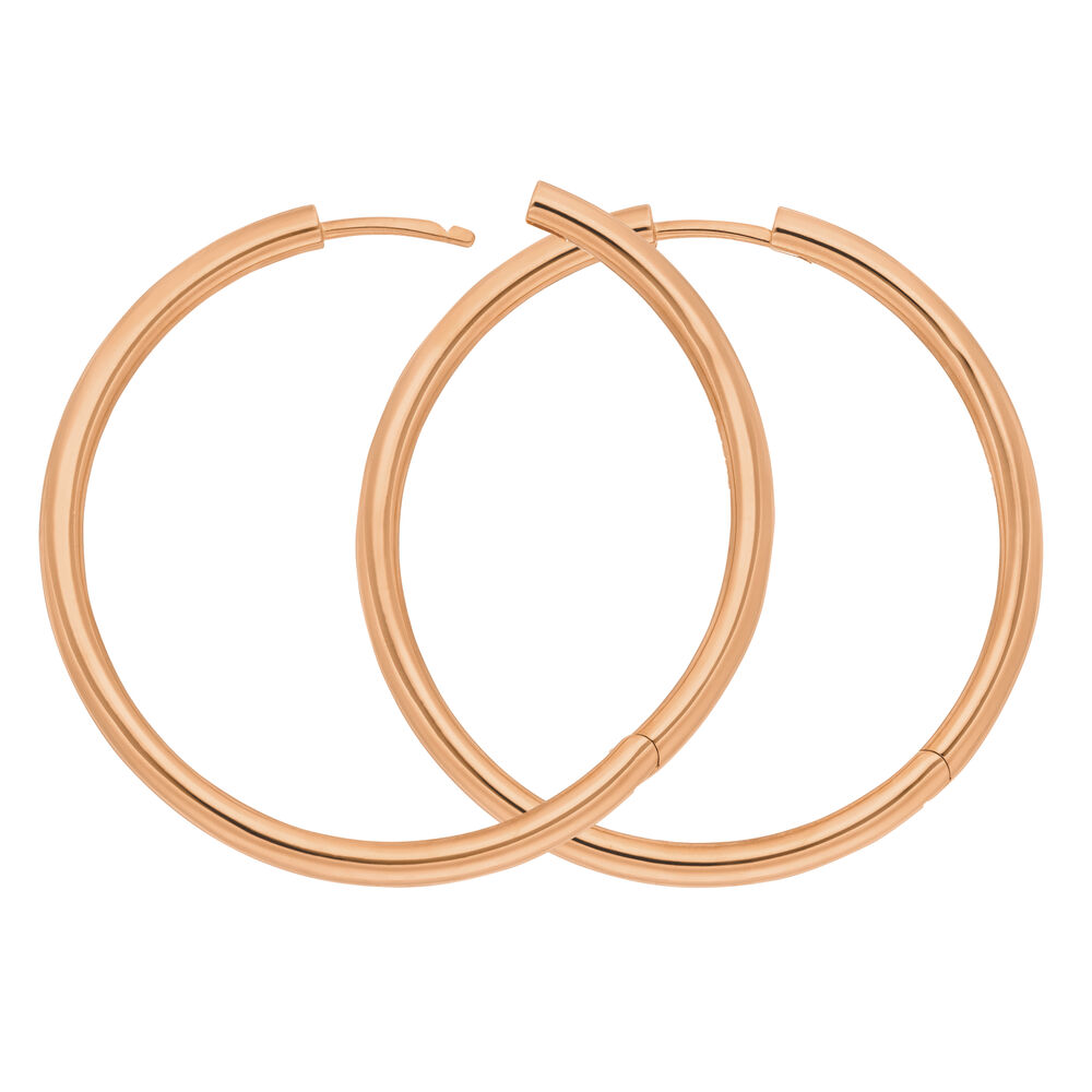 Klappcreolen Basic BOLD, 40 mm, 18 K Rosegold vergoldet Bild 5