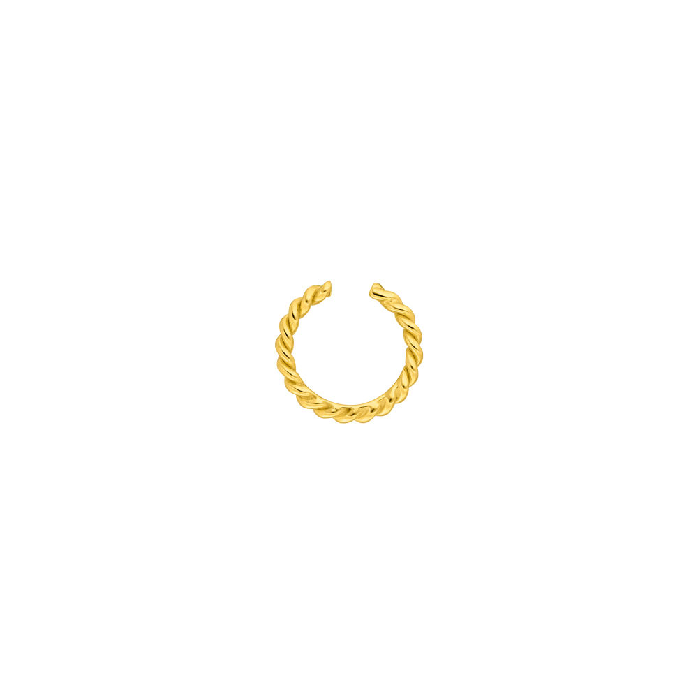 Earcuff Rope, 10 mm, 18 K Gelbgold vergoldet Bild 2