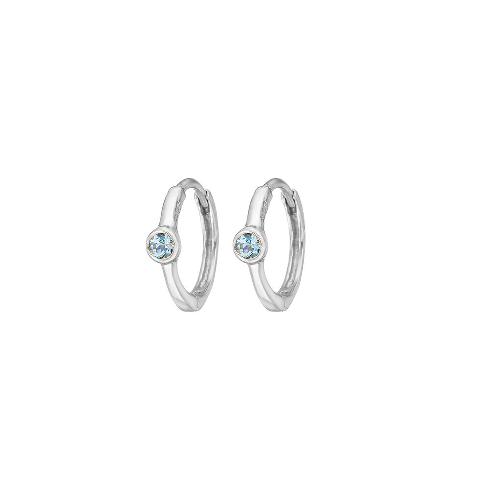 Creole One Gem, Blauer Topas, 925 Sterlingsilber Bild 2