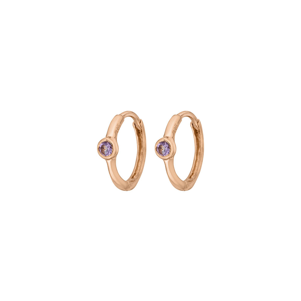 Creole One Gem, Amethyst, 18 K Rosegold vergoldet Bild 2