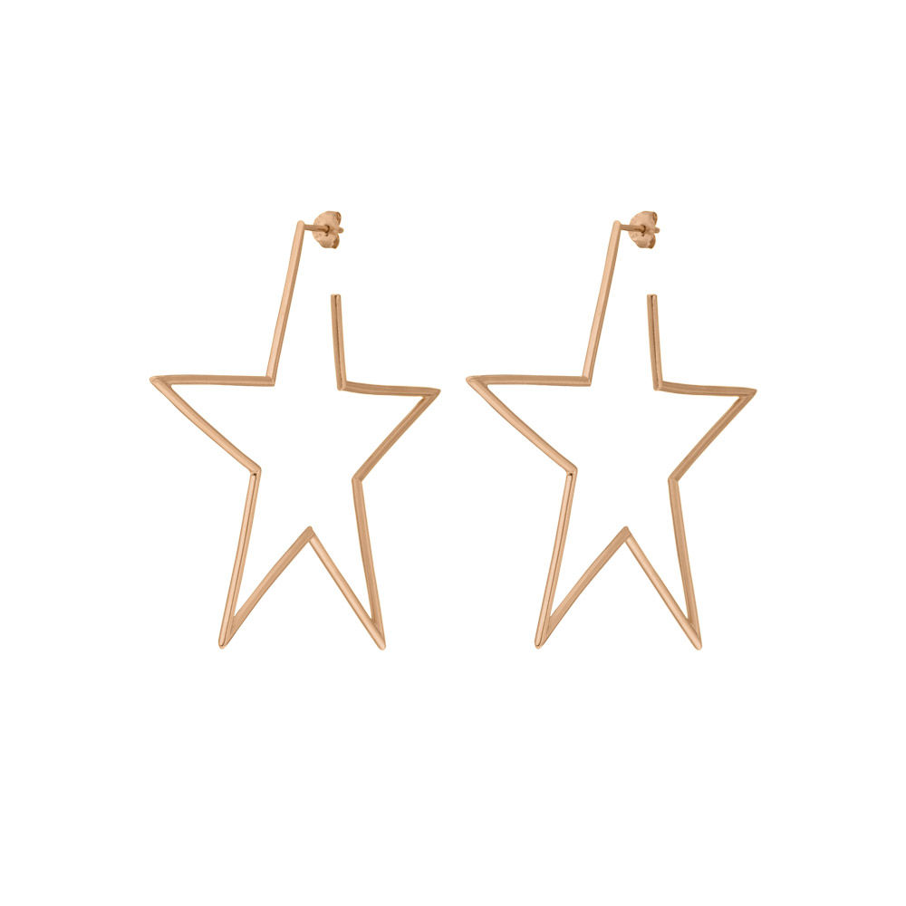 Creole STAR, 60mm, 18 K Rosegold vergoldet Bild 2