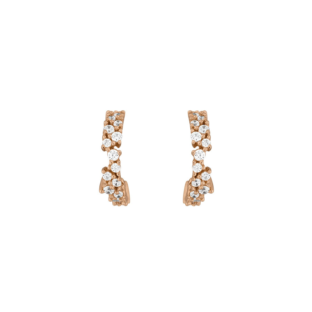Mini Creole CRYSTAL, 18 K Rosegold vergoldet Bild 2
