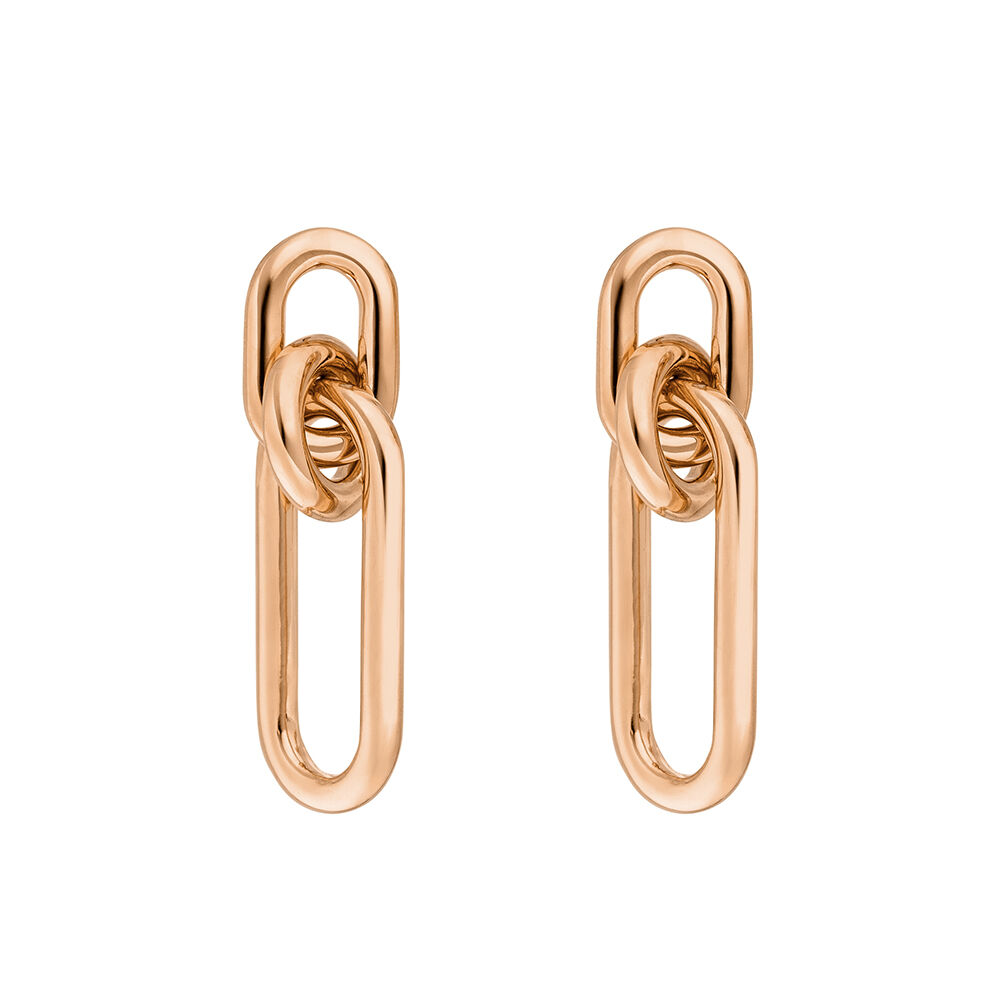 Silber Ohrhnger, Rosegold, Karabiner Bild 2