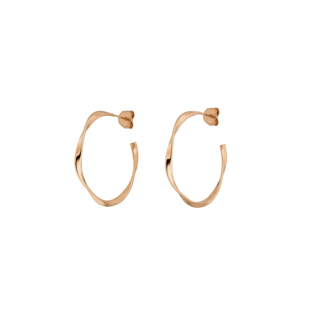 Creole Twist, 20mm, 18 K Rosegold vergoldet Bild 3