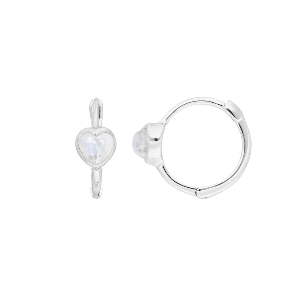 Creolen VALENTINE, Mondstein, 925 Sterlingsilber Bild 3