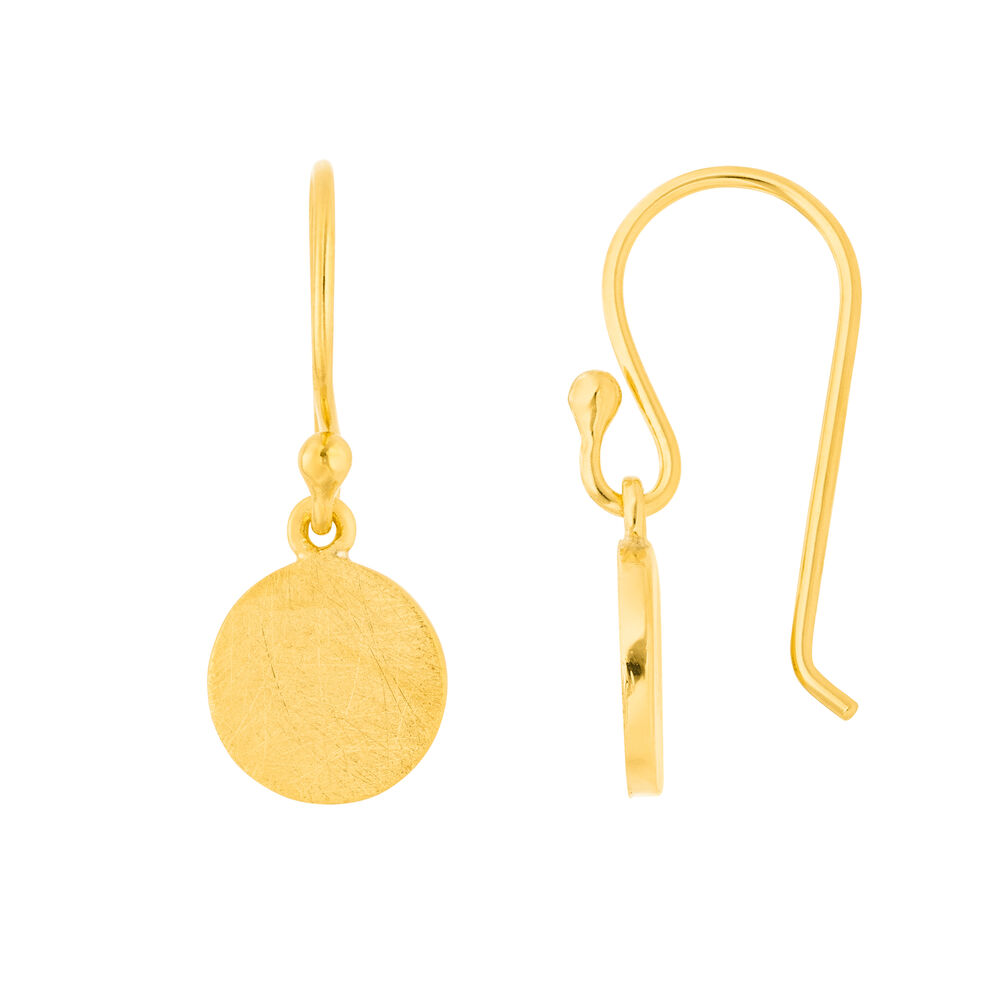 Ohrhnger Plttchen klein, 18 K Gelbgold vergoldet Bild 2