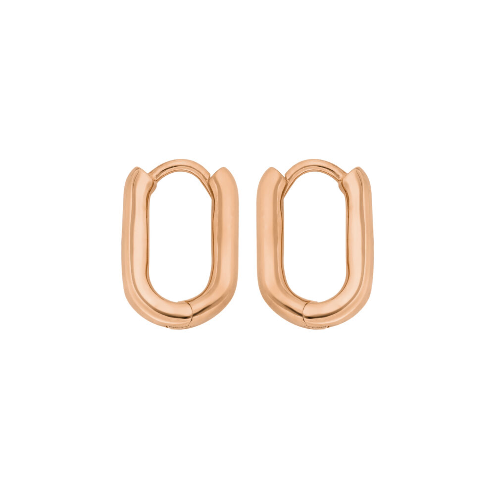 Creole Square, mini, 18 K Rosegold vergoldet Bild 3