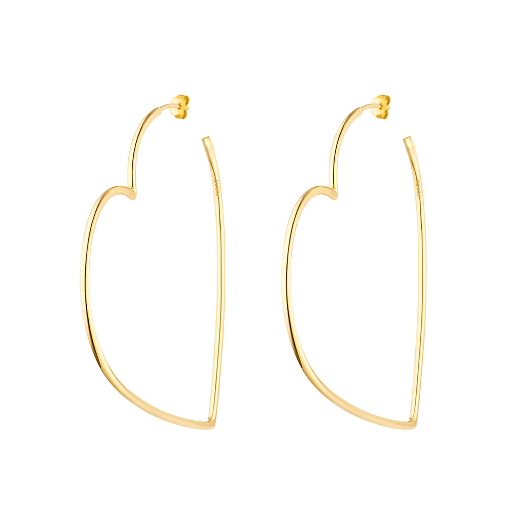 Creole Herz, 60mm, 18K Gelbgold vergoldet Bild 3