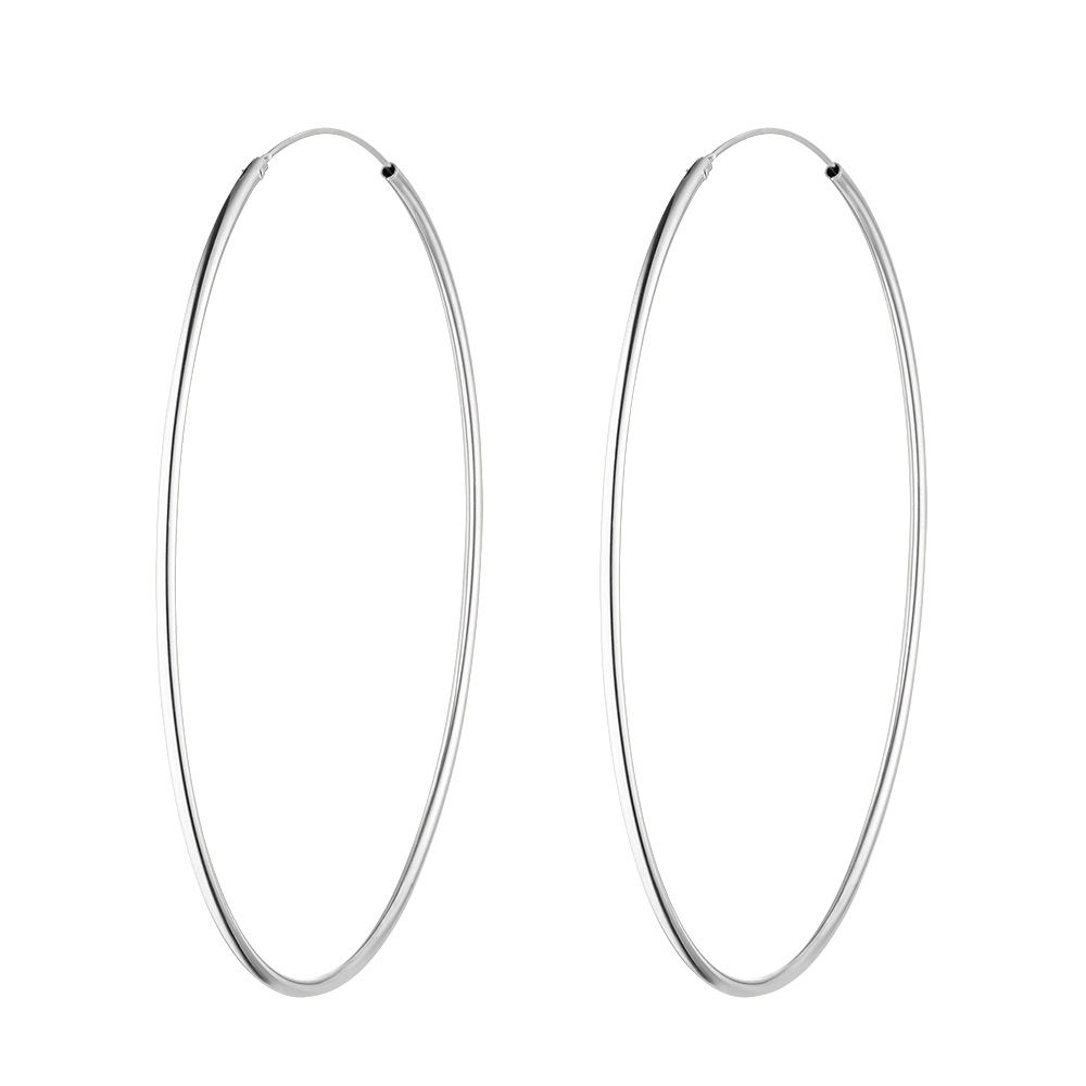 Creolen Pure, 70mm, 925 Sterlingsilber Bild 3