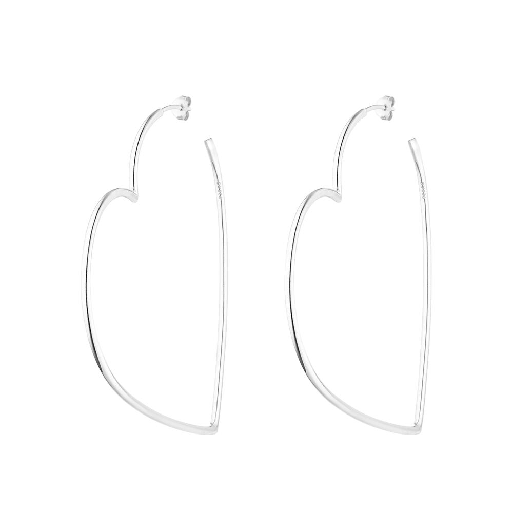 Creole Herz, 60mm, 925 Sterlingsilber Bild 3