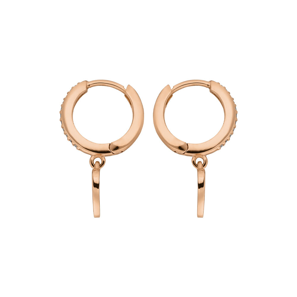 Creolen HEARTS/Zirkonia, 18 K Rosegold vergoldet Bild 3