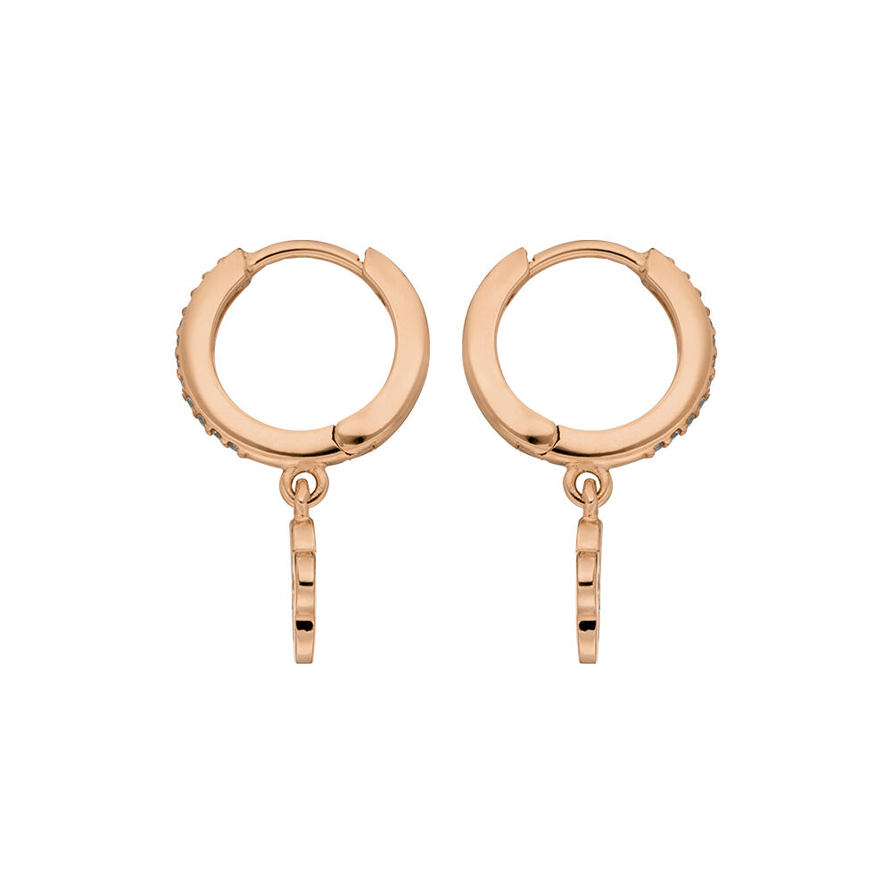 Creolen CLOVER/Zirkonia, 18 K Rosegold vergoldet Bild 3