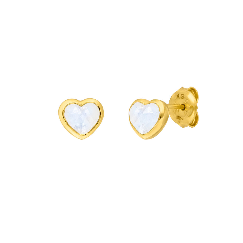 Ohrstecker VALENTINE, Mondstein, 18 Karat Gelbgold vergoldet Bild 2