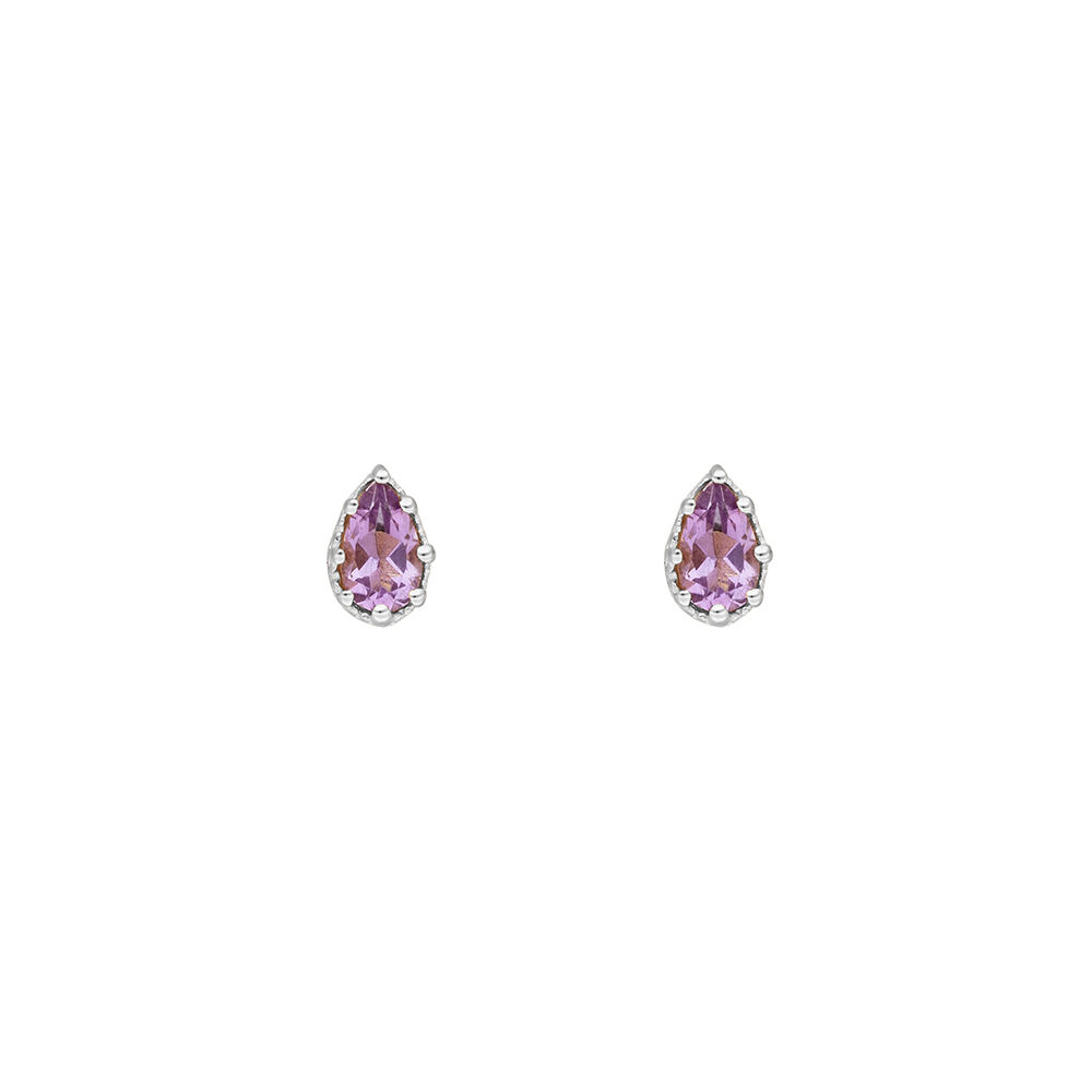 Ohrstecker Drop, Amethyst, 925 Sterlingsilber Bild 2