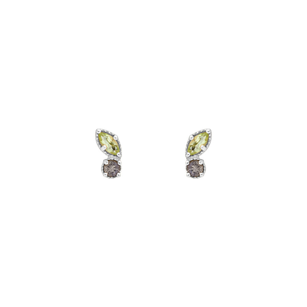 Ohrstecker Two Gems, Peridot, 925 Sterlingsilber Bild 2