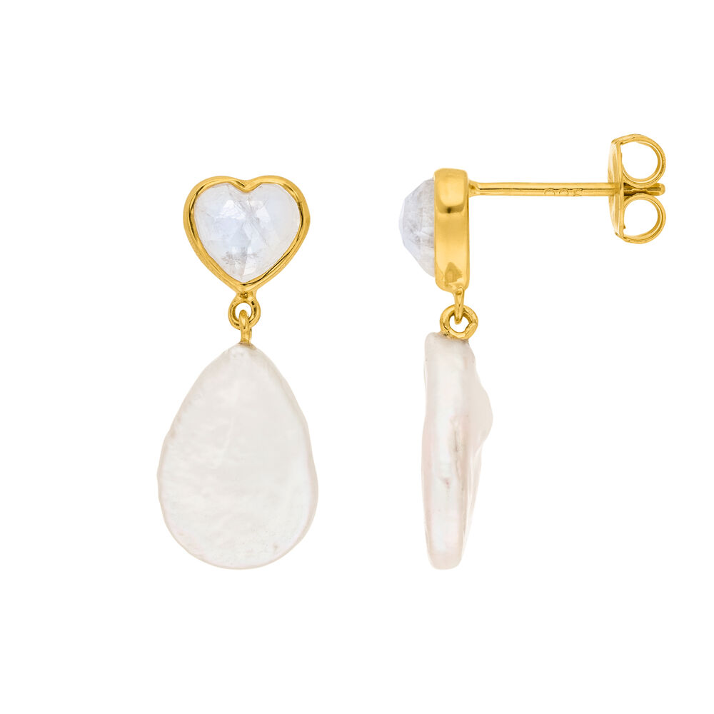 Ohrstecker VALENTINE PEARLS, 18 Karat Gelbgold vergoldet Bild 3