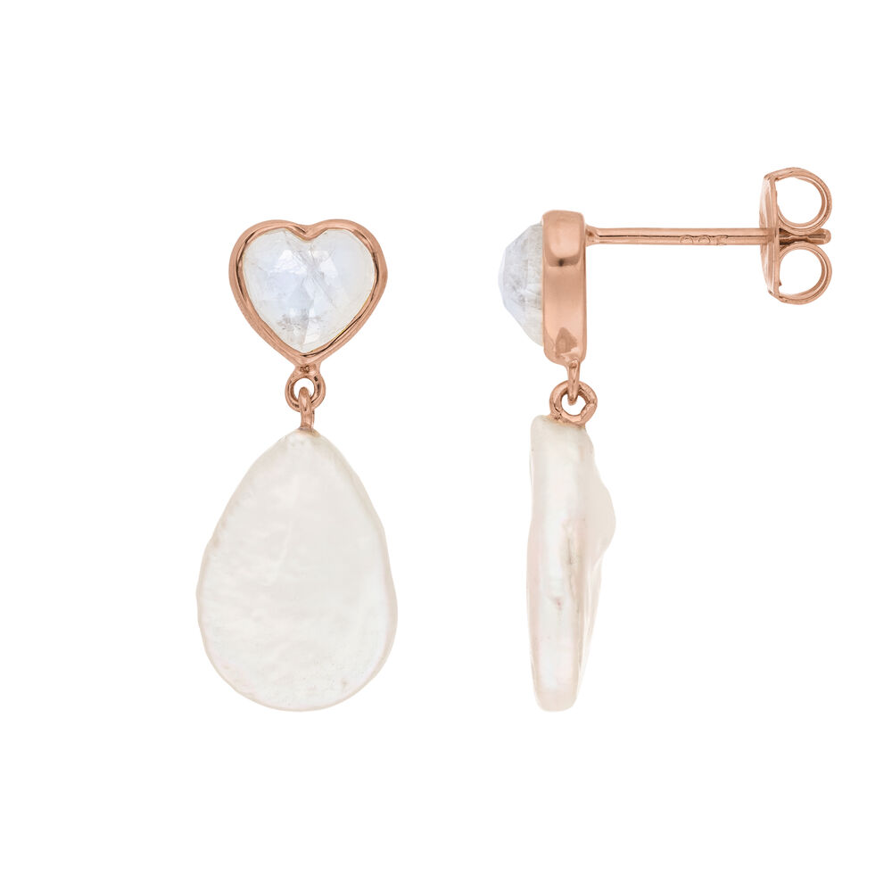 Ohrstecker VALENTINE PEARLS, 18 Karat Rosegold vergoldet Bild 3