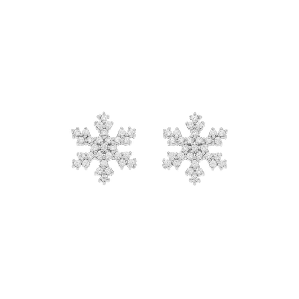 Ohrstecker Snowflake, 925 Sterlingsilber Bild 2