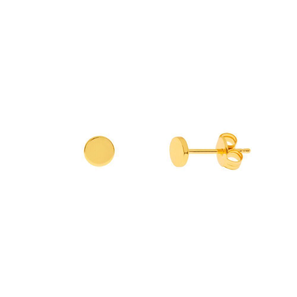 Ohrstecker MINI, Rund, 18 K Gelbgold vergoldet Bild 3